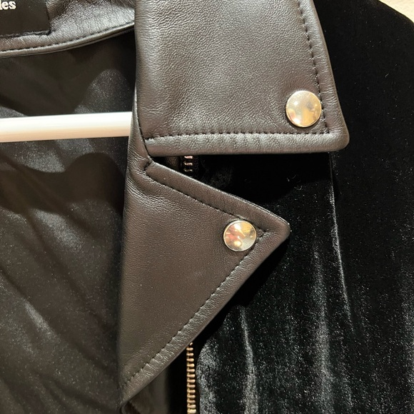 The Kooples Underground Velvet Lambskin Collar Jacket - Picture 3 of 7